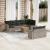 Set mobilier de grădină cu perne, 10 piese, gri, poliratan GartenMobel Dekor