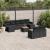 Set canapele de grădină cu perne, 10 piese, negru, poliratan GartenMobel Dekor