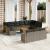 Set mobilier de grădină cu perne, 14 piese, gri, poliratan GartenMobel Dekor