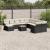Set canapele de grădină, 12 piese, cu perne, negru, poliratan GartenMobel Dekor