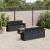 Set canapele de grădină cu perne, 7 piese, negru, poliratan GartenMobel Dekor