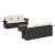 Set canapele de grădină cu perne, 7 piese, negru, poliratan GartenMobel Dekor