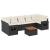Set mobilier de grădină cu perne, 8 piese, negru, poliratan GartenMobel Dekor