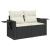 Set mobilier de grădină cu perne, 9 piese, negru, poliratan GartenMobel Dekor