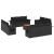 Set mobilier de grădină cu perne, 13 piese, negru, poliratan GartenMobel Dekor