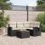 Set mobilier de grădină cu perne, 5 piese, negru, poliratan GartenMobel Dekor
