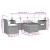 Set mobilier de grădină cu perne, 6 piese, negru, poliratan GartenMobel Dekor