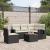 Set mobilier de grădină cu perne, 6 piese, negru, poliratan GartenMobel Dekor