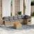 Set canapele de grădină, 7 piese, cu perne, bej, poliratan GartenMobel Dekor