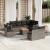 Set canapele de grădină, 9 piese, cu perne, gri, poliratan GartenMobel Dekor