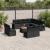 Set canapele de grădină, 12 piese, cu perne, negru, poliratan GartenMobel Dekor