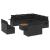 Set canapele de grădină, 12 piese, cu perne, negru, poliratan GartenMobel Dekor