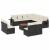 Set canapele de grădină, 12 piese, cu perne, negru, poliratan GartenMobel Dekor