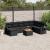 Set mobilier de grădină cu perne, 9 piese, negru, poliratan GartenMobel Dekor