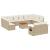 Set canapele de grădină, 13 piese, cu perne, bej, poliratan GartenMobel Dekor