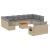 Set canapele de grădină, 13 piese, cu perne, bej, poliratan GartenMobel Dekor