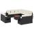 Set canapele de grădină, 12 piese, cu perne, negru, poliratan GartenMobel Dekor