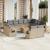 Set canapele de grădină, 13 piese, cu perne, bej, poliratan GartenMobel Dekor