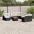 Set canapele de grădină, 12 piese, cu perne, negru, poliratan GartenMobel Dekor