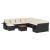 Set canapele de grădină, 12 piese, cu perne, negru, poliratan GartenMobel Dekor