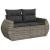 Set canapele de grădină, 7 piese, cu perne, gri, poliratan GartenMobel Dekor