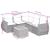 Set mobilier de grădină cu perne, 6 piese, negru, poliratan GartenMobel Dekor