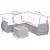 Set mobilier de grădină cu perne, 6 piese, negru, poliratan GartenMobel Dekor