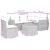 Set mobilier de grădină cu perne, 6 piese, negru, poliratan GartenMobel Dekor