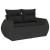 Set mobilier de grădină cu perne, 9 piese, negru, poliratan GartenMobel Dekor