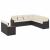 Set mobilier de grădină cu perne, 9 piese, negru, poliratan GartenMobel Dekor