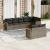 Set canapele de grădină cu perne, 8 piese, gri, poliratan GartenMobel Dekor