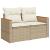 Set canapele de grădină, 9 piese, cu perne, bej, poliratan GartenMobel Dekor