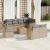 Set canapele de grădină, 9 piese, cu perne, bej, poliratan GartenMobel Dekor