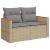 Set canapele de grădină, 7 piese, cu perne, bej, poliratan GartenMobel Dekor