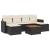 Set canapele de grădină cu perne, 7 piese, negru, poliratan GartenMobel Dekor