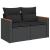 Set canapele de grădină cu perne, 7 piese, negru, poliratan GartenMobel Dekor