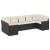 Set canapele de grădină cu perne, 7 piese, negru, poliratan GartenMobel Dekor