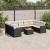 Set canapele de grădină cu perne, 10 piese, negru, poliratan GartenMobel Dekor