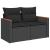 Set mobilier de grădină cu perne, 9 piese, negru, poliratan GartenMobel Dekor