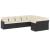 Set mobilier de grădină cu perne, 9 piese, negru, poliratan GartenMobel Dekor