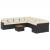Set canapele de grădină cu perne, 11 piese, negru, poliratan GartenMobel Dekor