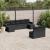 Set mobilier de grădină cu perne, 9 piese, negru, poliratan GartenMobel Dekor
