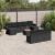 Set canapele de grădină cu perne, 11 piese, negru, poliratan GartenMobel Dekor