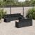 Set canapele de grădină cu perne, 10 piese, negru, poliratan GartenMobel Dekor