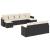 Set canapele de grădină cu perne, 10 piese, negru, poliratan GartenMobel Dekor