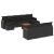 Set canapele de grădină cu perne, 11 piese, negru, poliratan GartenMobel Dekor
