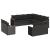 Set canapele de grădină cu perne, 11 piese, negru, poliratan GartenMobel Dekor