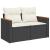 Set mobilier de grădină cu perne, 13 piese, negru, poliratan GartenMobel Dekor