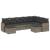 Set canapele de grădină, 9 piese, cu perne, gri, poliratan GartenMobel Dekor