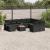 Set canapele de grădină cu perne, 11 piese, negru, poliratan GartenMobel Dekor